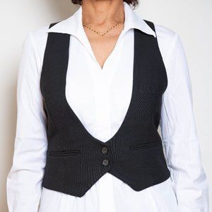 Zara Basic Black Suit Vest, Size S